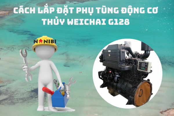 Cách lắp đặt phụ tùng động cơ thủy Weichai G128