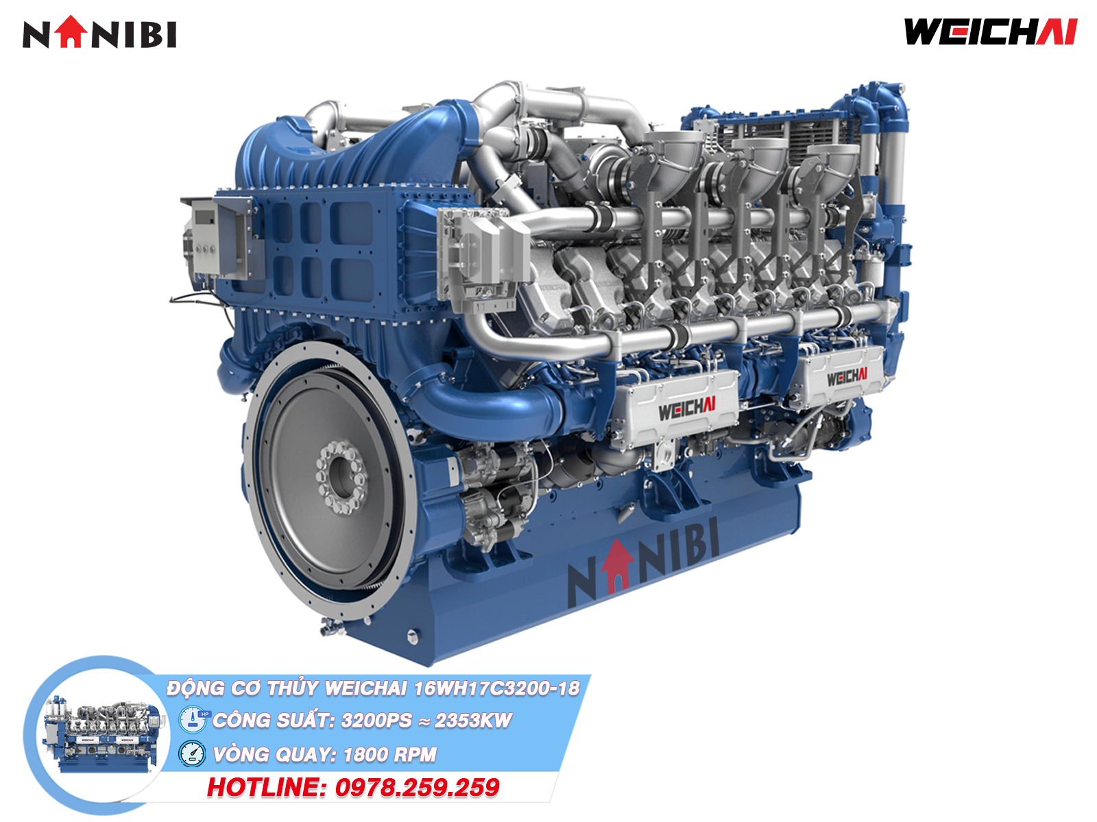 Động cơ thủy Weichai WH17