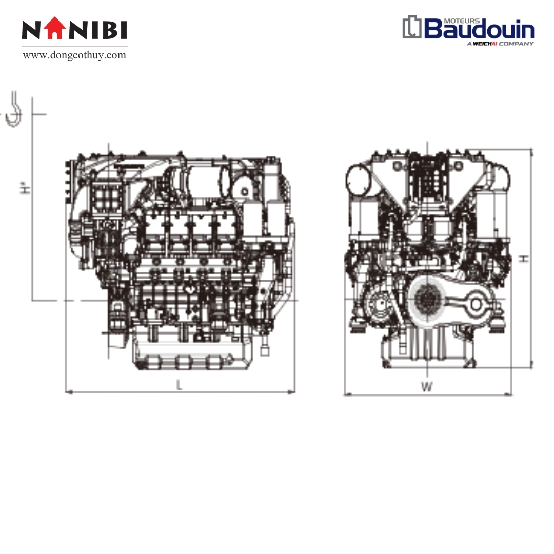 ĐỘNG CƠ THỦY BAUDOUIN 8M21