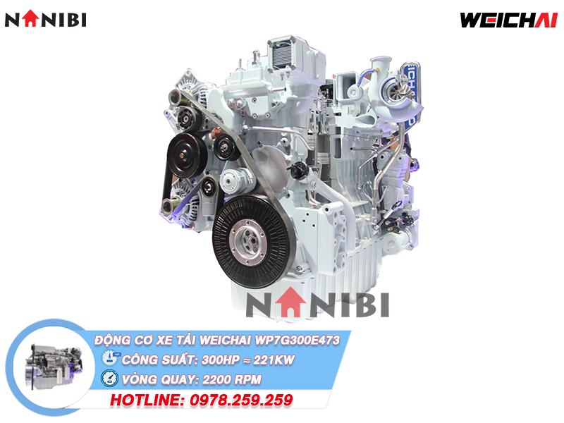 Động cơ xe tải diesel Weichai WP7G300E473