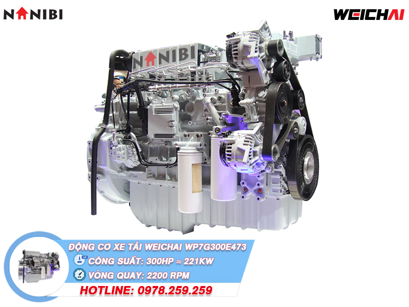 Động cơ xe tải diesel Weichai WP7G300E473