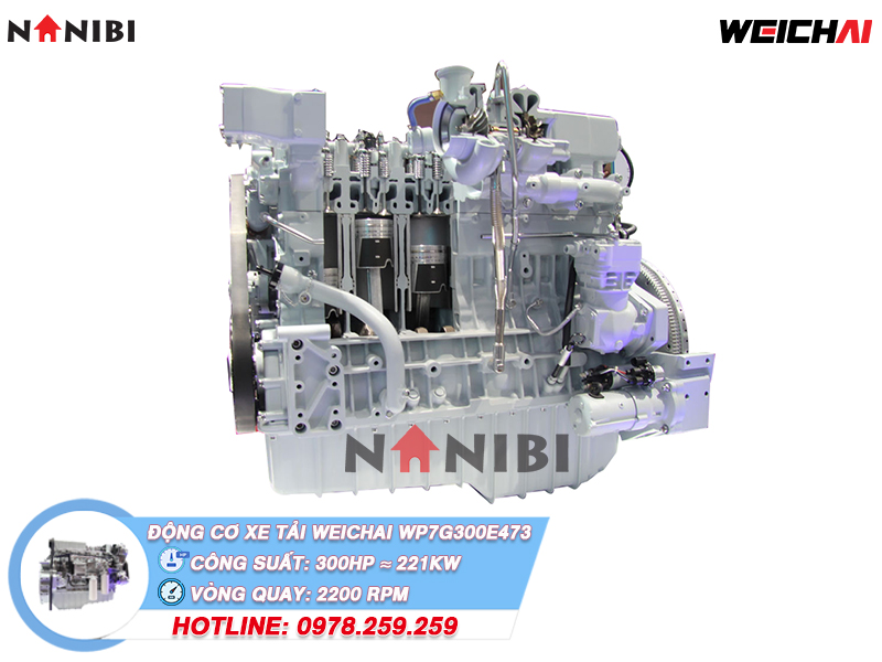 Động cơ xe tải diesel Weichai WP7G300E473