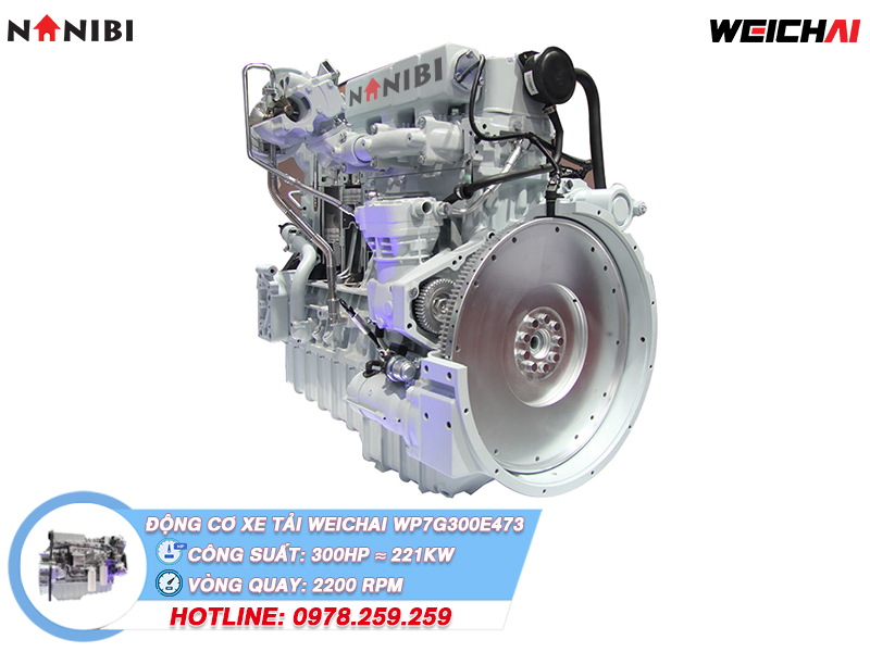 Động cơ xe tải diesel Weichai WP7G300E473